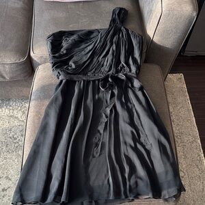 Ann Taylor One-Shoulder Black Dress